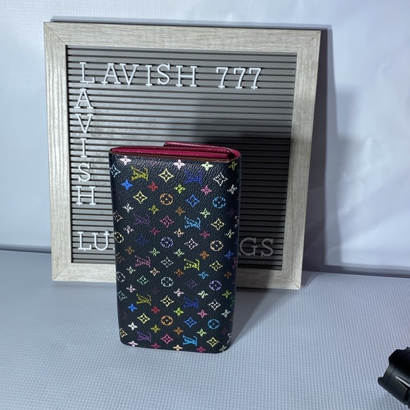 Louis Vuitton long wallet pink inside with light damage - Picture 3 of 4